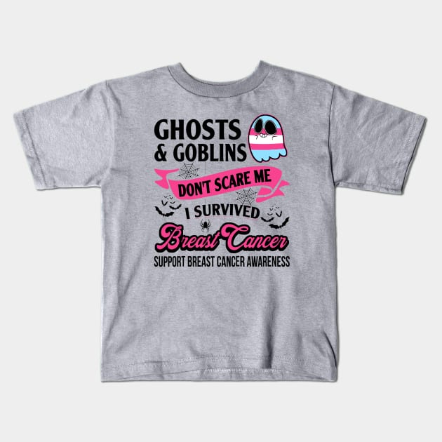 survive breast cancer halloween Kids T-Shirt by vita5511tees